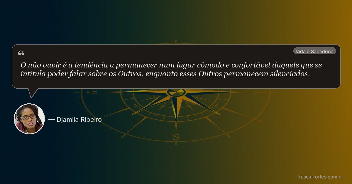 Frase de Djamila Ribeiro