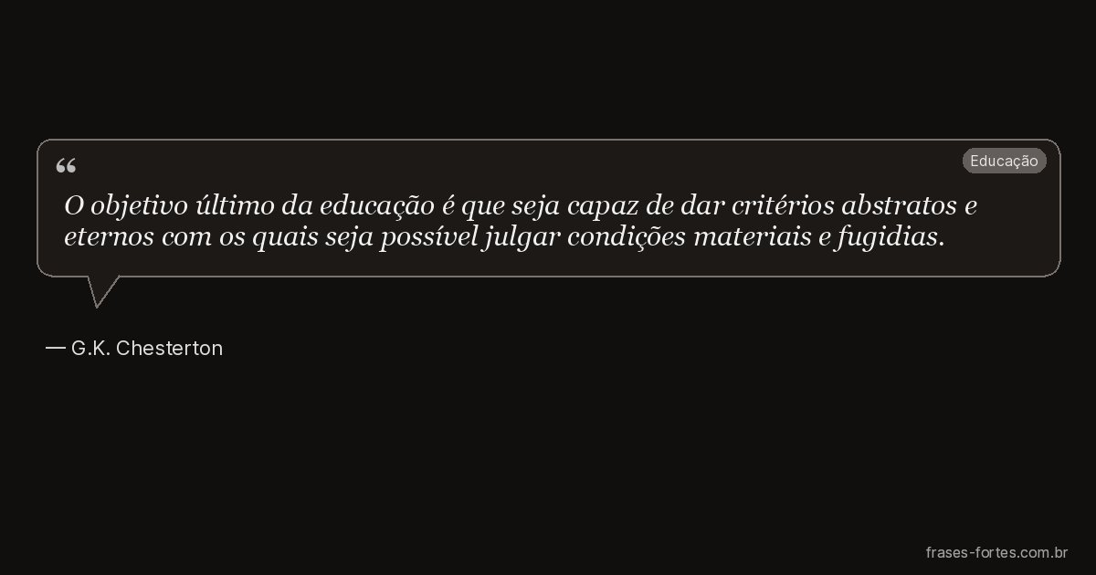 Frase de G.K. Chesterton