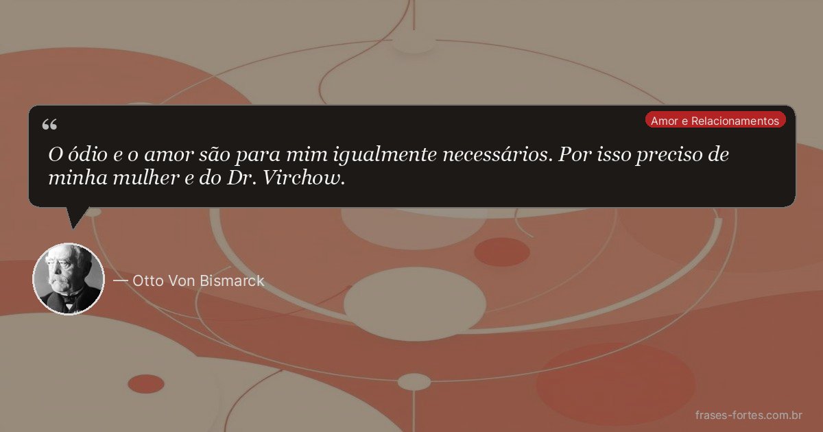 Frase de Otto Von Bismarck