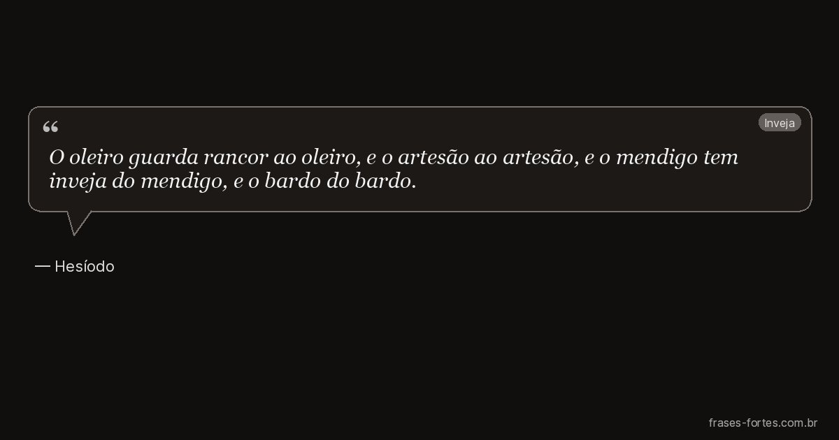 Frase de Hesíodo