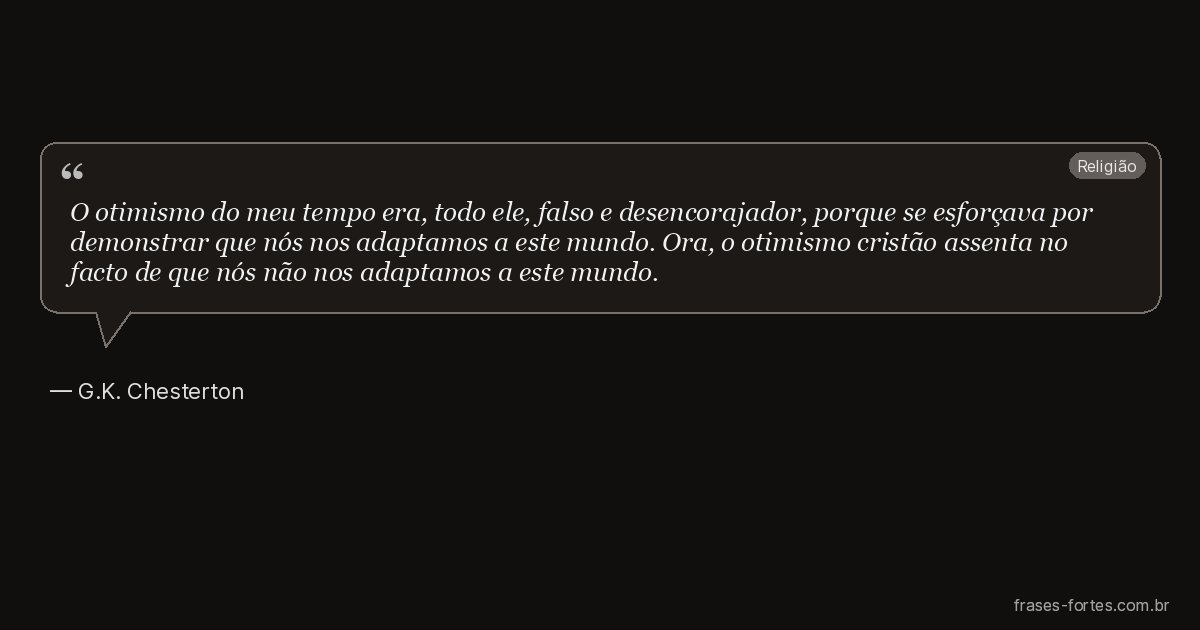 Frase de G.K. Chesterton