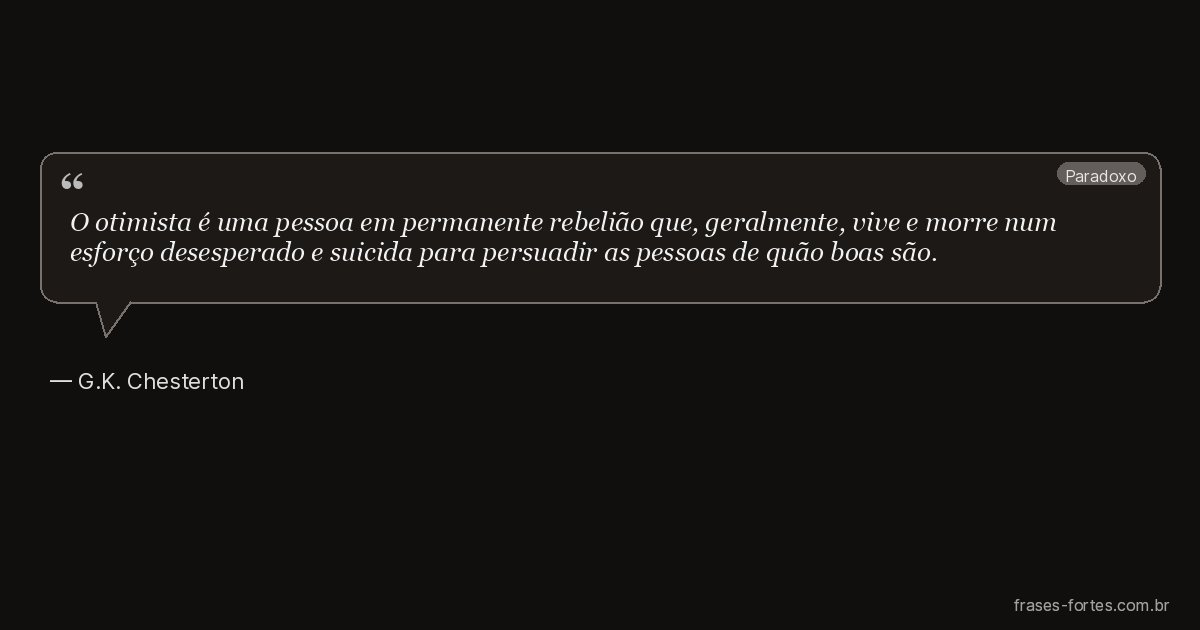 Frase de G.K. Chesterton