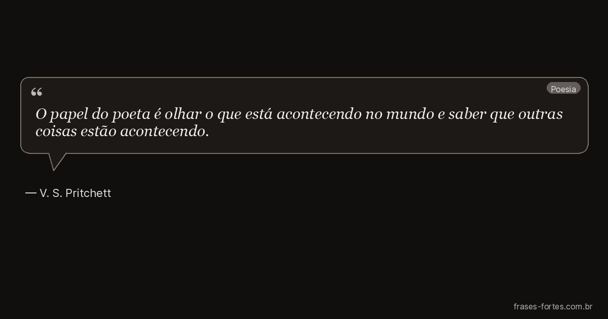 Frase de V. S. Pritchett
