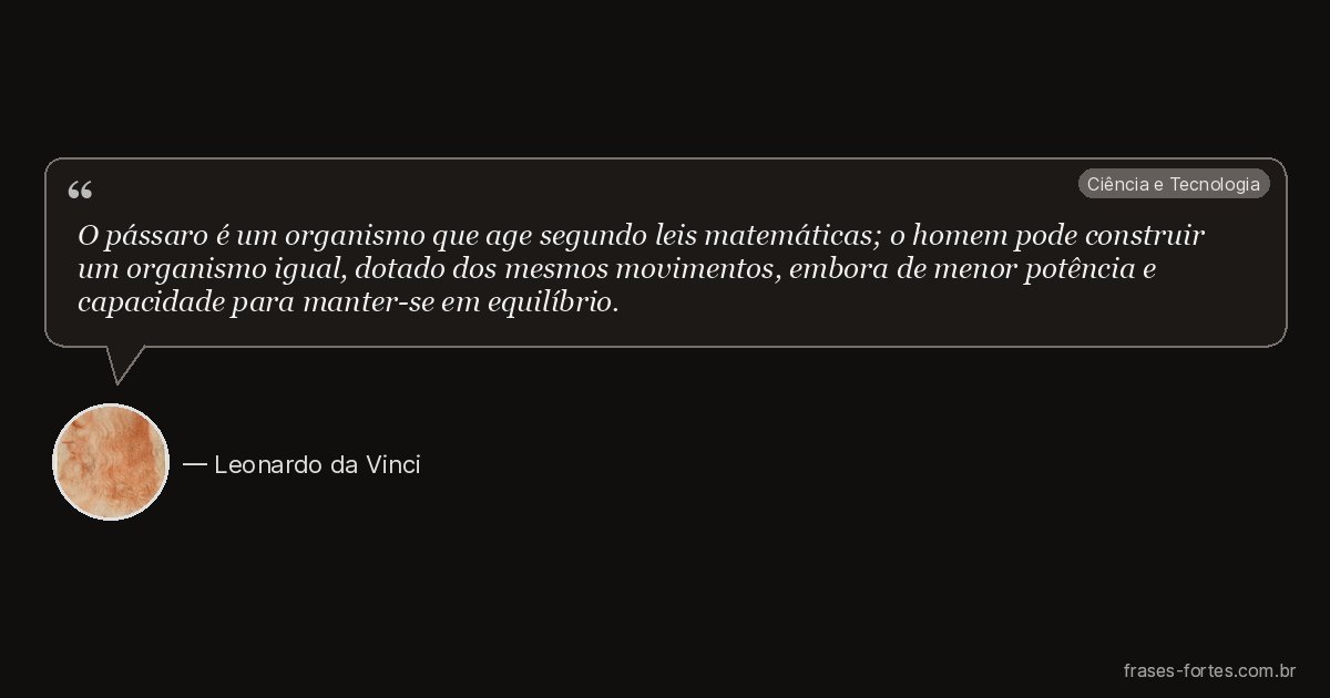 Frase de Leonardo da Vinci