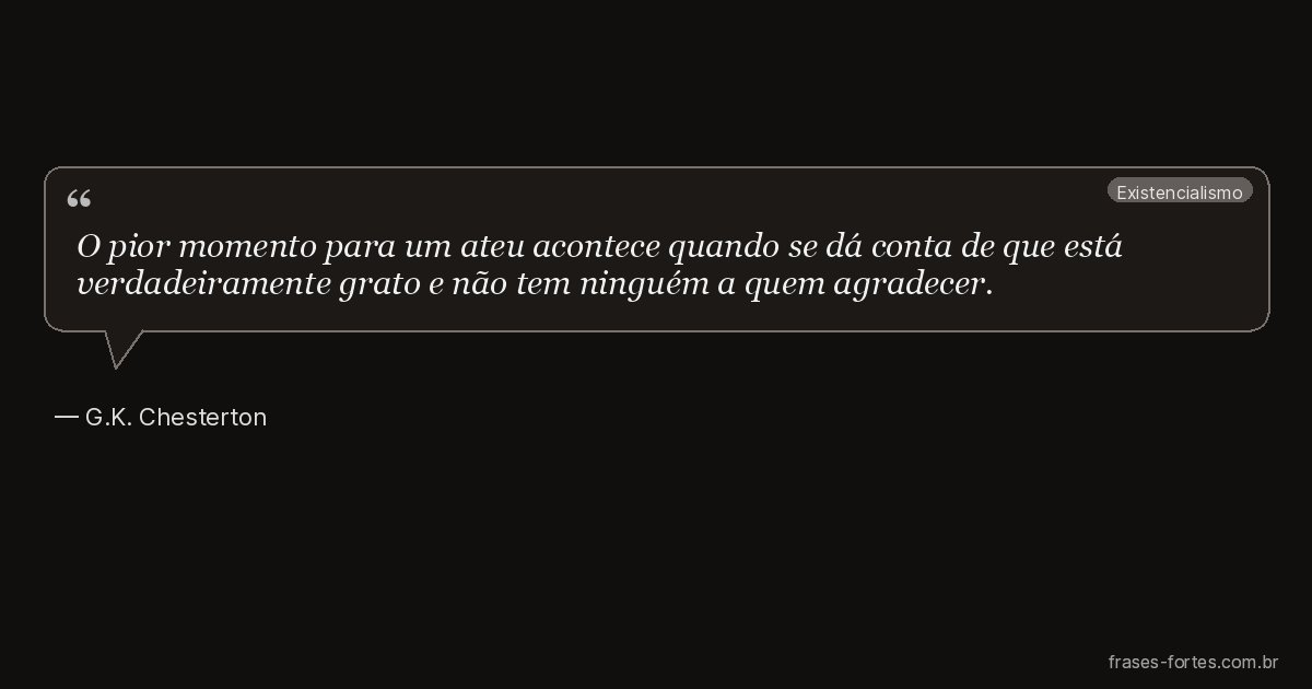 Frase de G.K. Chesterton