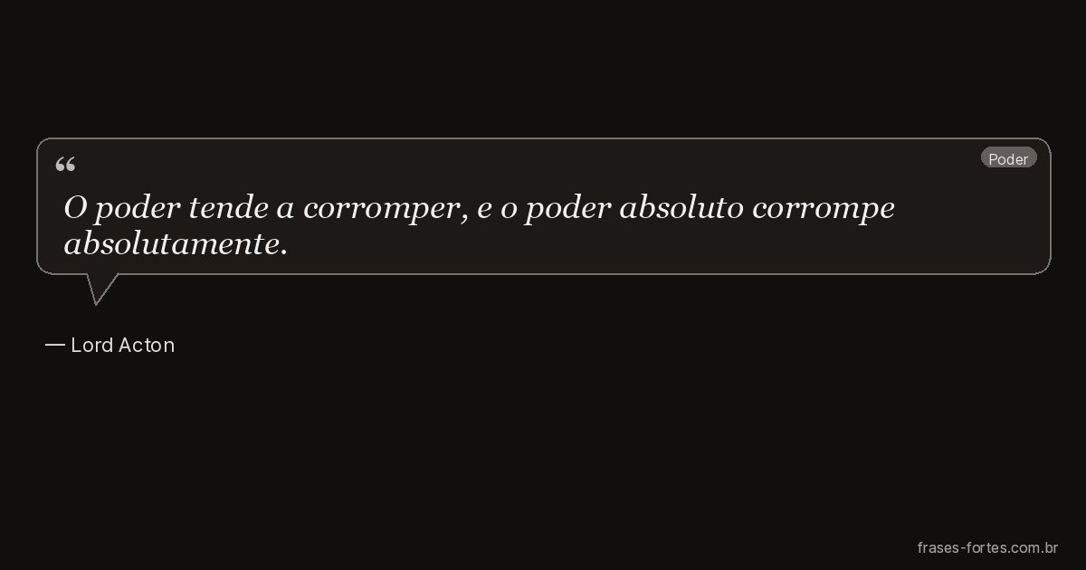 Frase de Lord Acton