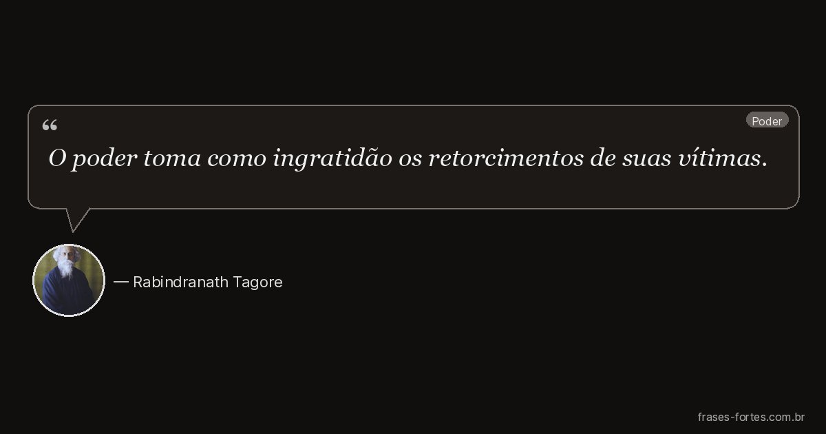 Frase de Rabindranath Tagore