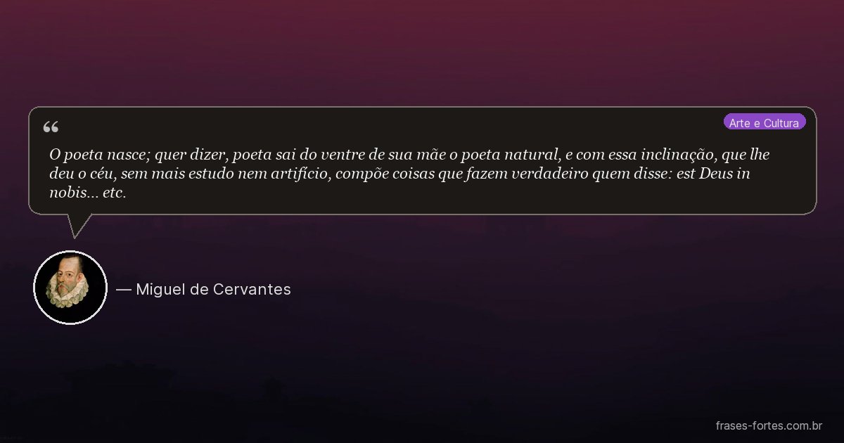 Frase de Miguel de Cervantes