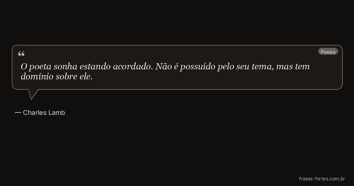 Frase de Charles Lamb