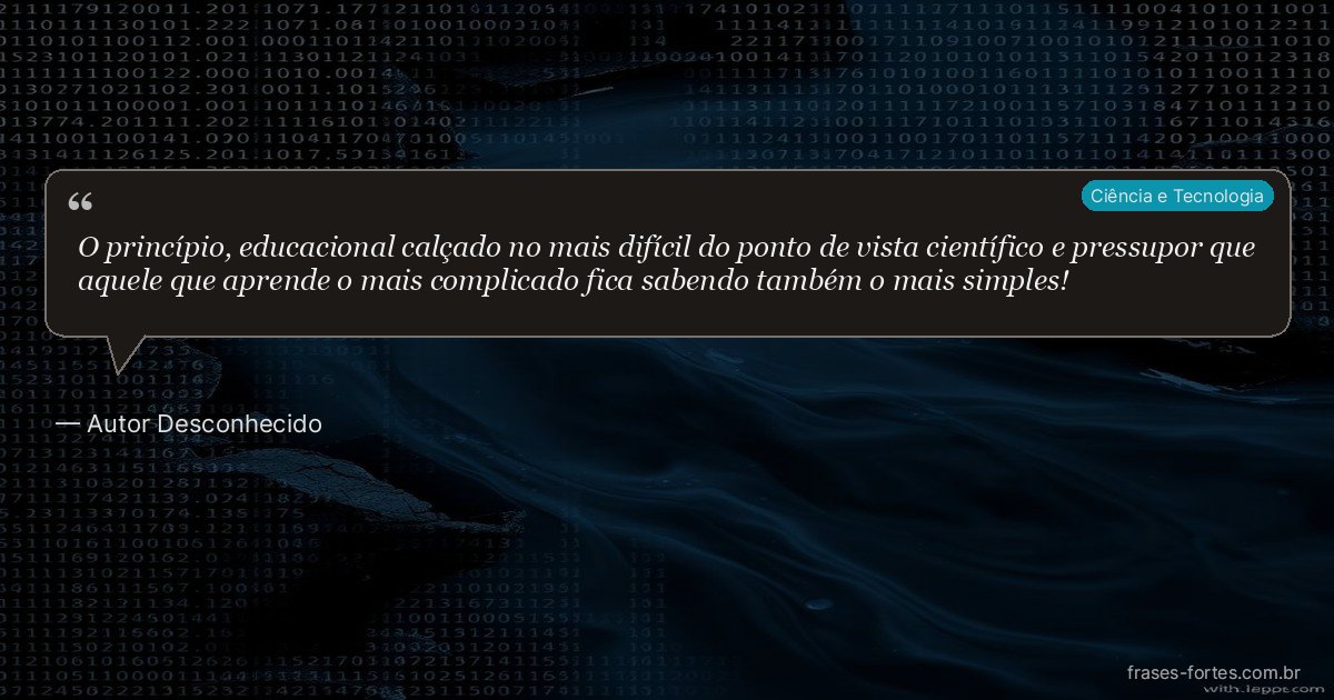 Frase de Autor Desconhecido