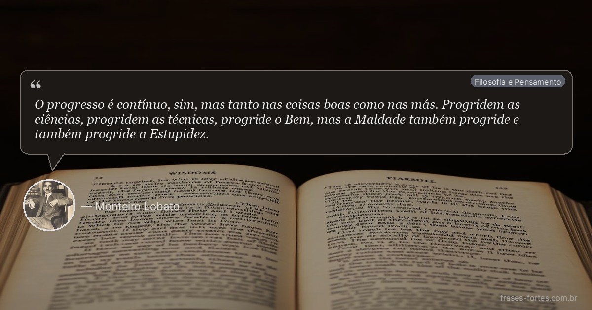 Frase de Monteiro Lobato