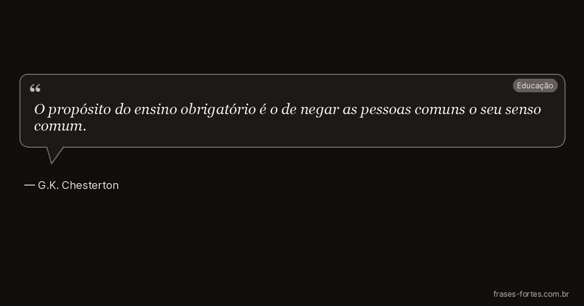 Frase de G.K. Chesterton