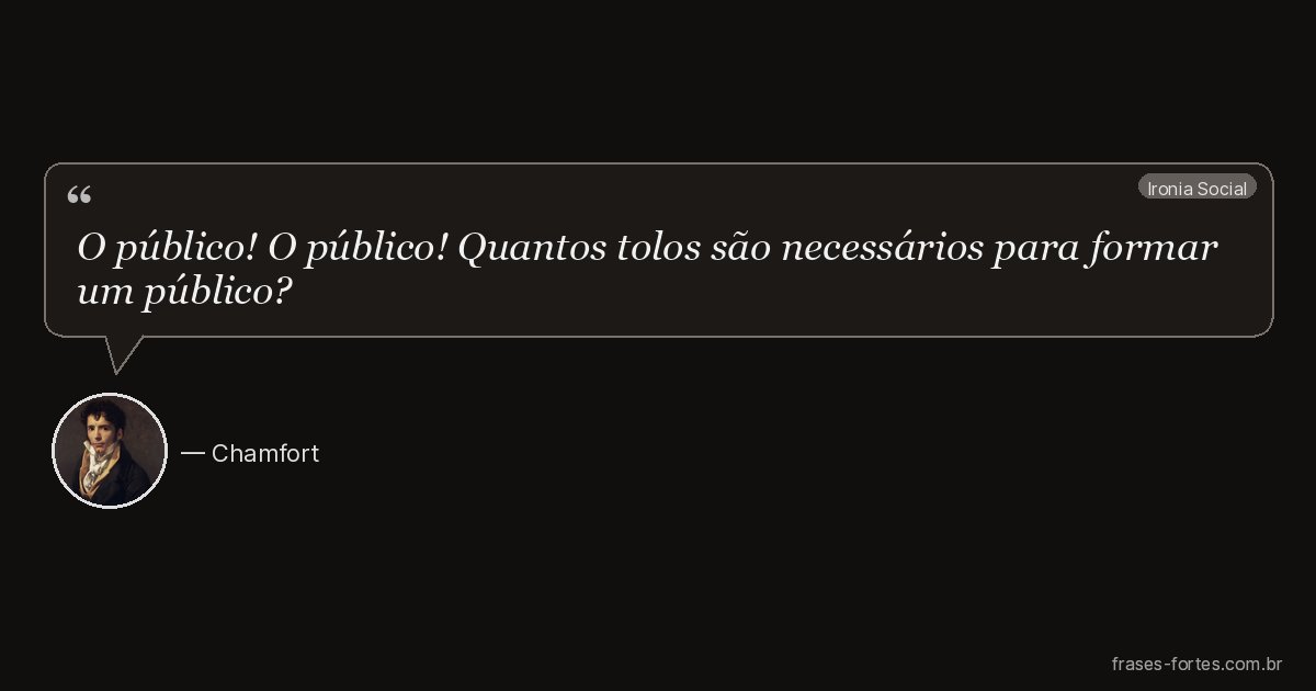 Frase de Chamfort