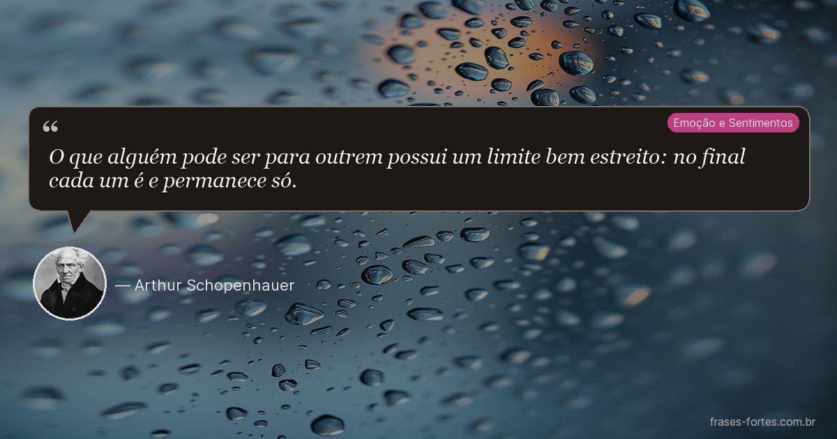 Frase de Arthur Schopenhauer