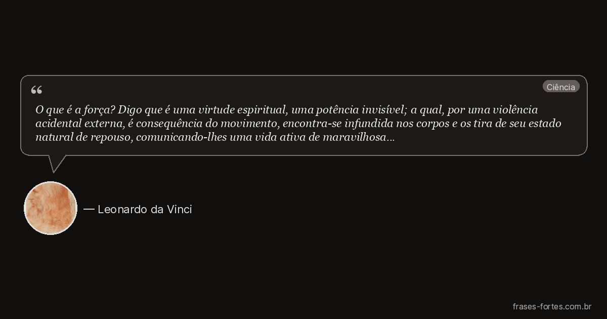 Frase de Leonardo da Vinci