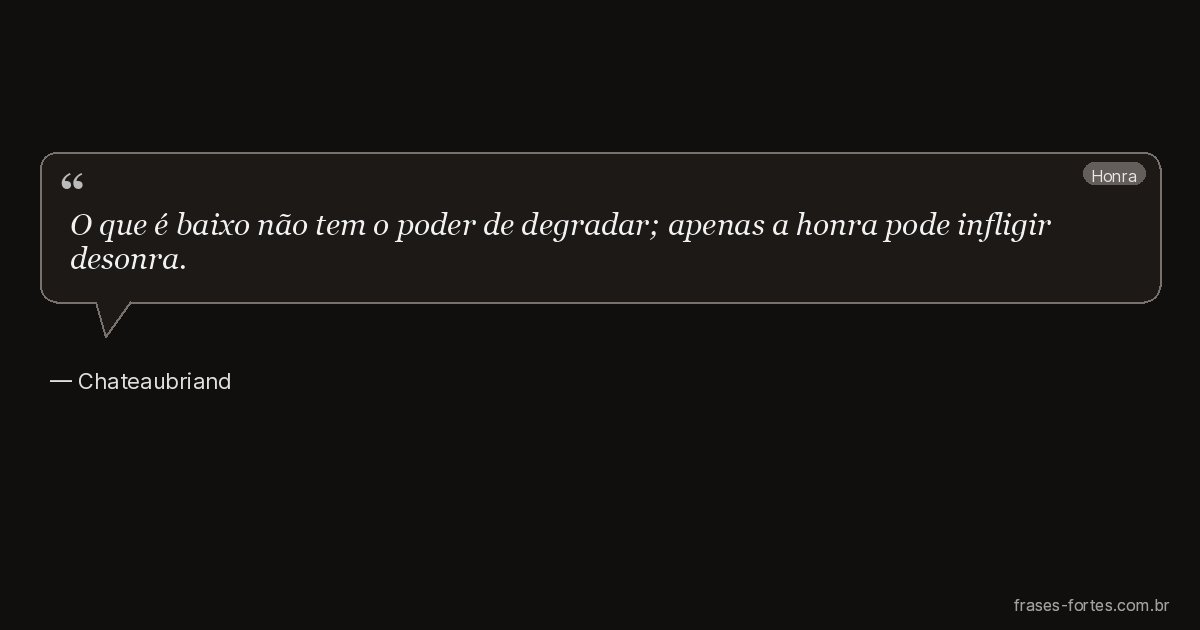 Frase de Chateaubriand