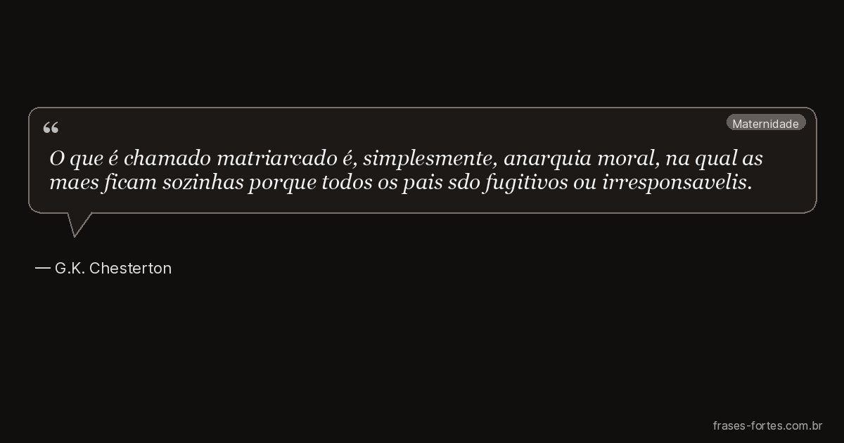 Frase de G.K. Chesterton