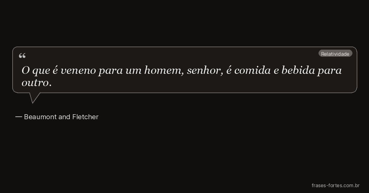 Frase de Beaumont and Fletcher