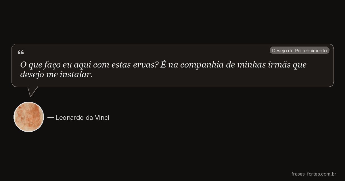 Frase de Leonardo da Vinci