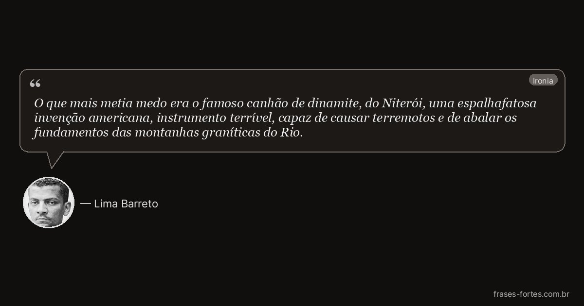 Frase de Lima Barreto