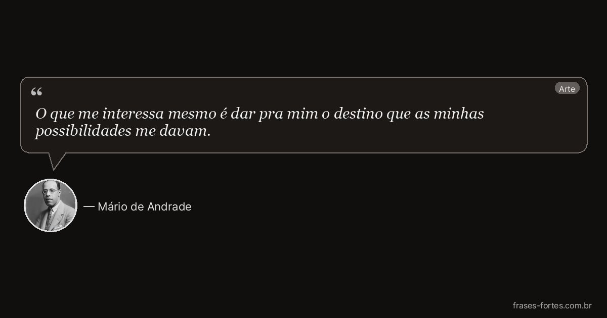 Frase de Mário de Andrade