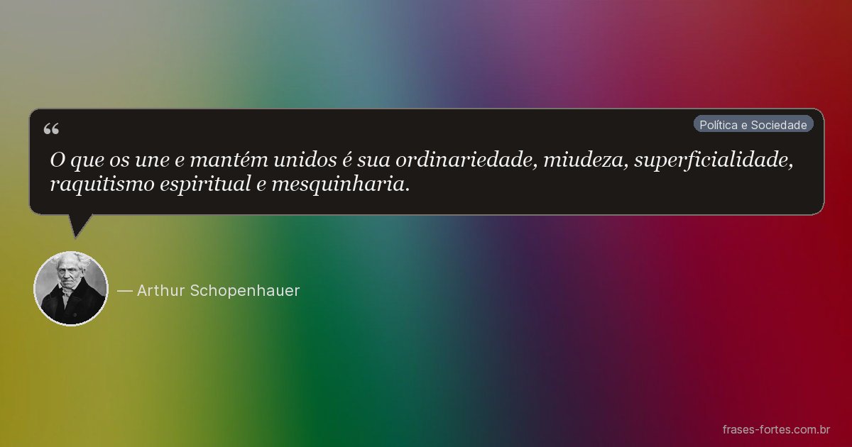 Frase de Arthur Schopenhauer