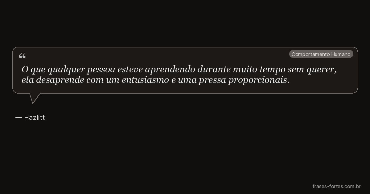 Frase de Hazlitt