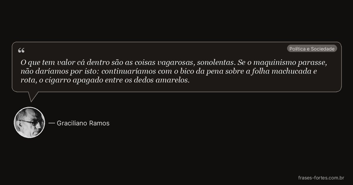 Frase de Graciliano Ramos