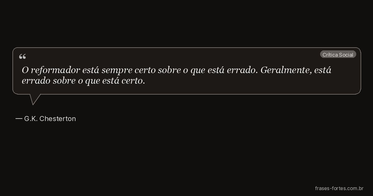 Frase de G.K. Chesterton