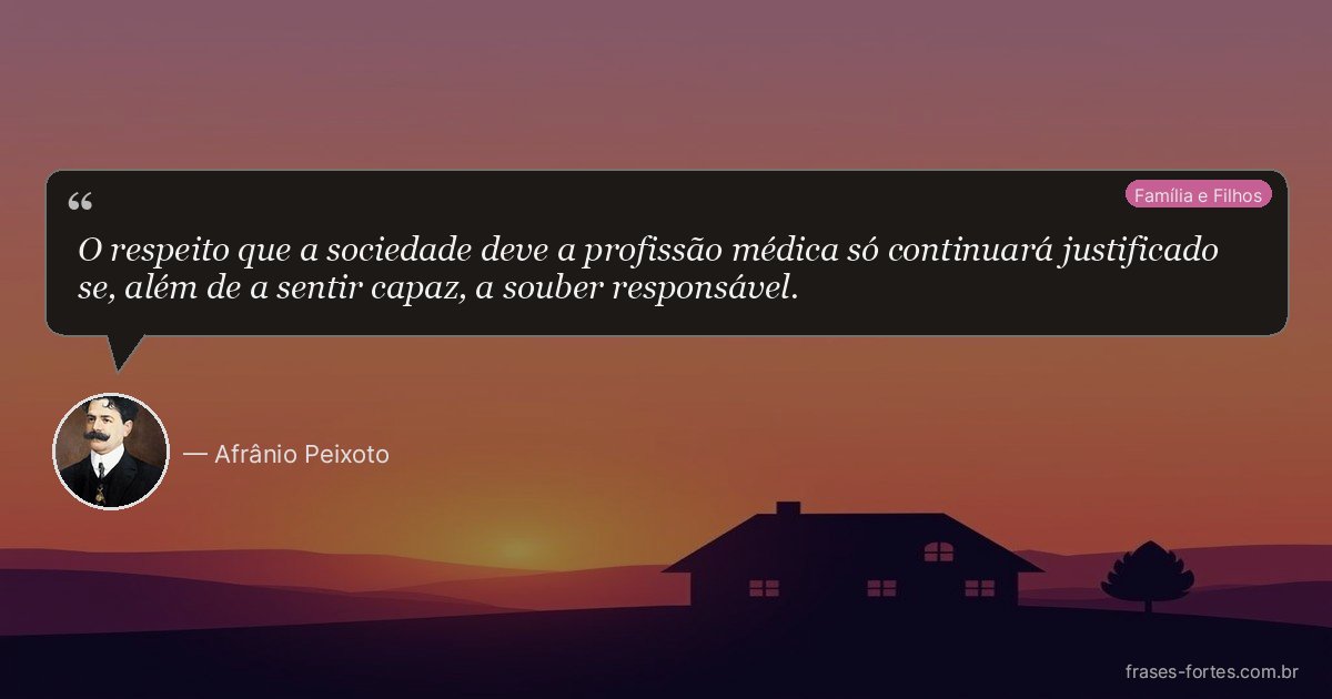 Frase de Afrânio Peixoto