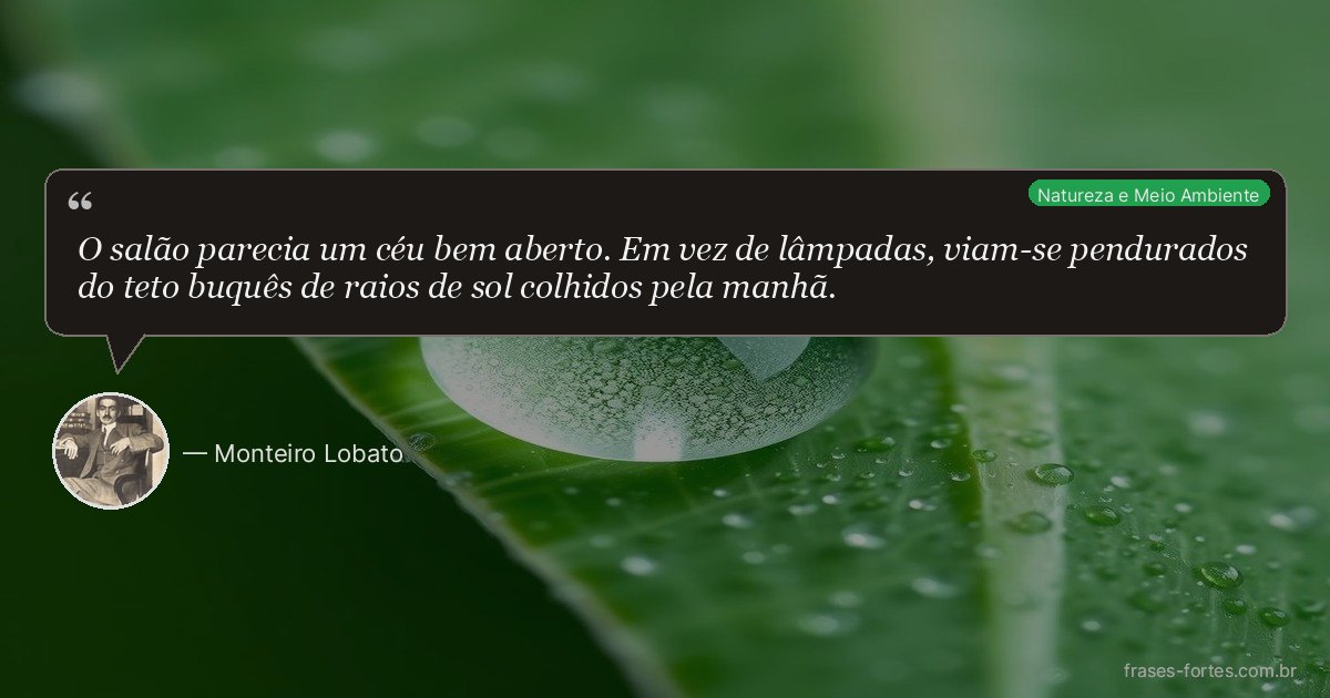 Frase de Monteiro Lobato