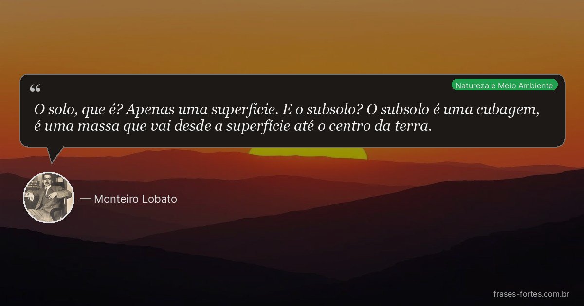 Frase de Monteiro Lobato