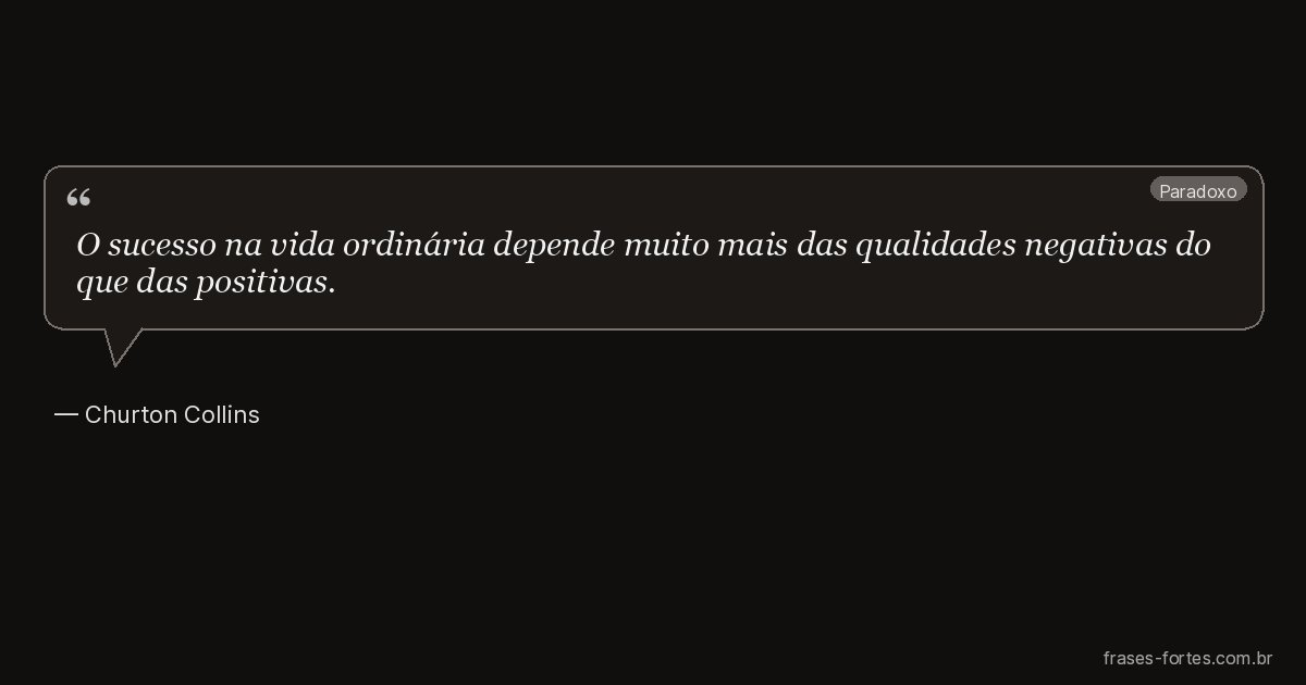 Frase de Churton Collins