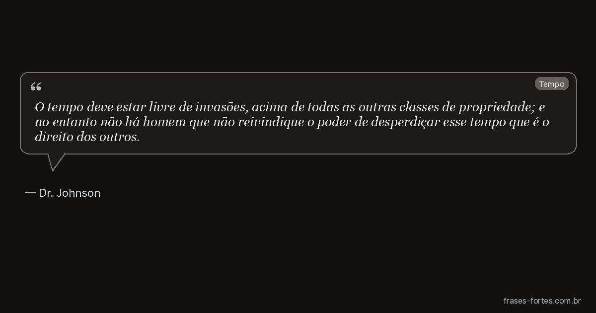 Frase de Dr. Johnson