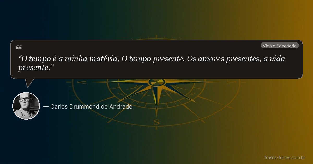 Frase de Carlos Drummond de Andrade