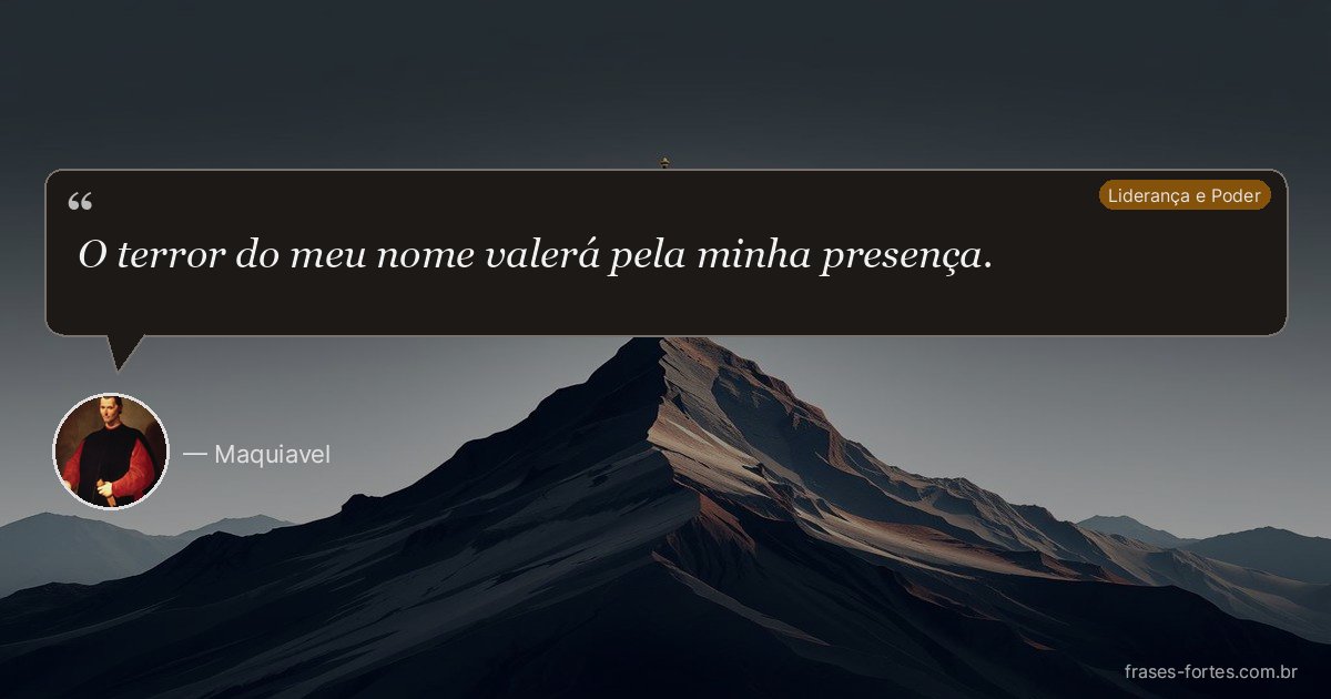 Frase de Maquiavel