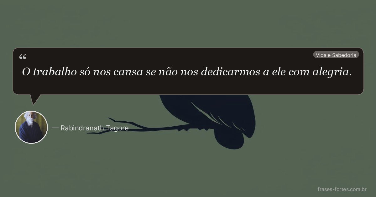 Frase de Rabindranath Tagore
