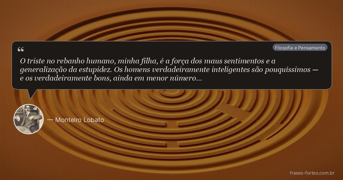 Frase de Monteiro Lobato