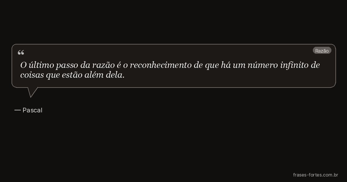 Frase de Pascal
