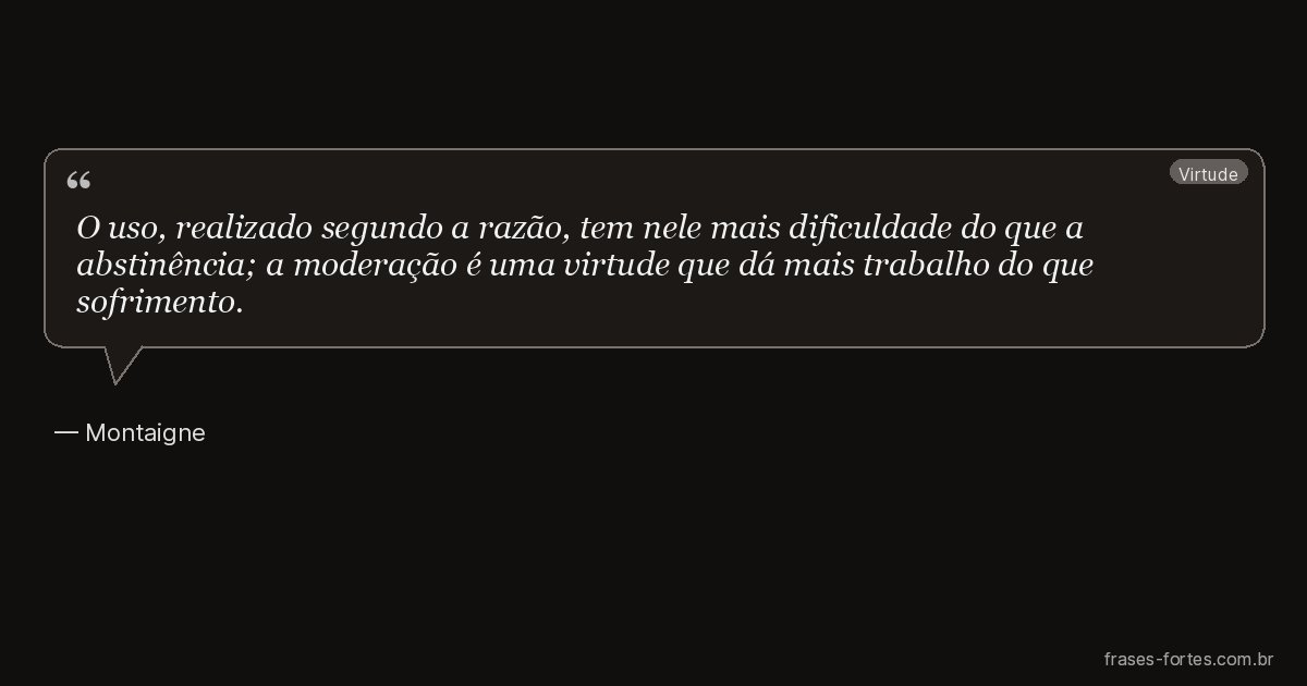 Frase de Montaigne