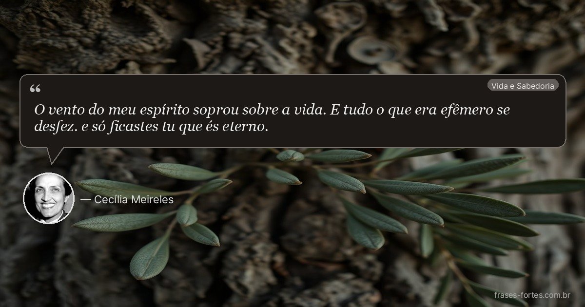 Frase de Cecília Meireles