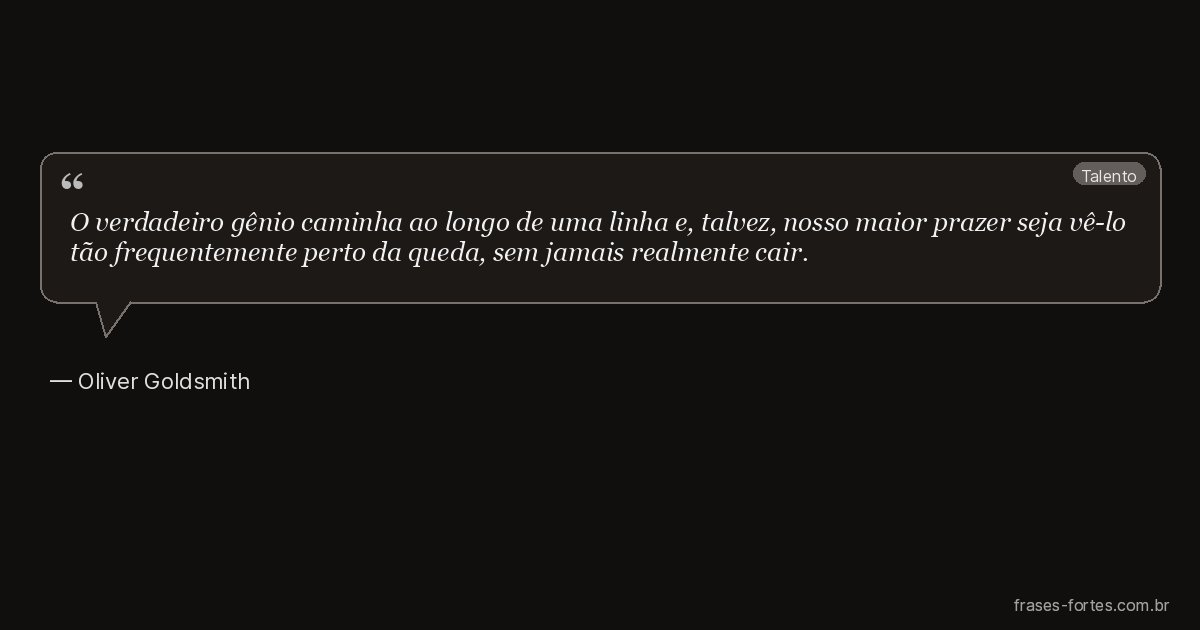 Frase de Oliver Goldsmith
