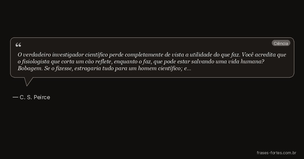 Frase de C. S. Peirce