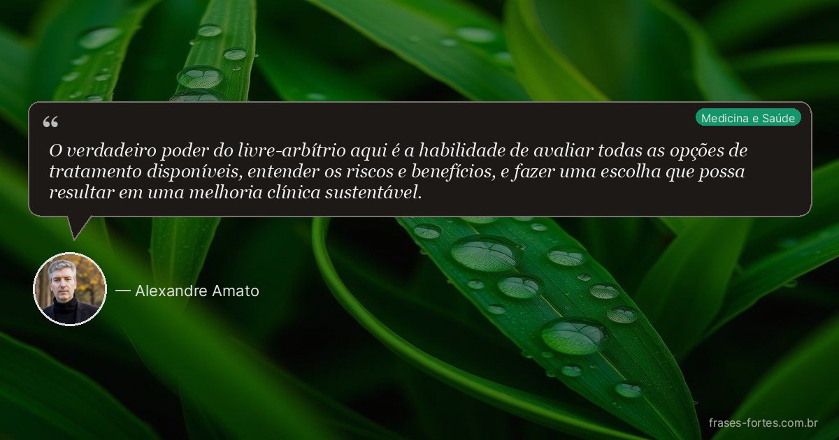 Frase de Alexandre Amato