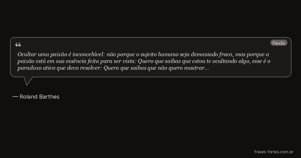 Frase de Roland Barthes