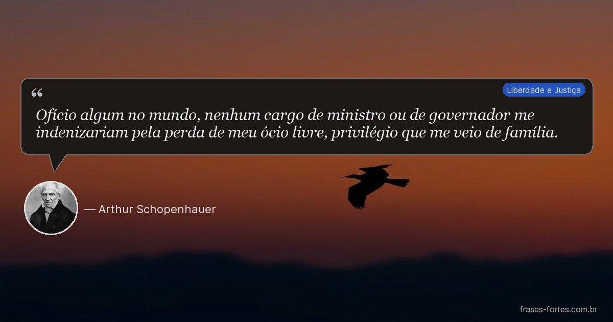 Frase de Arthur Schopenhauer