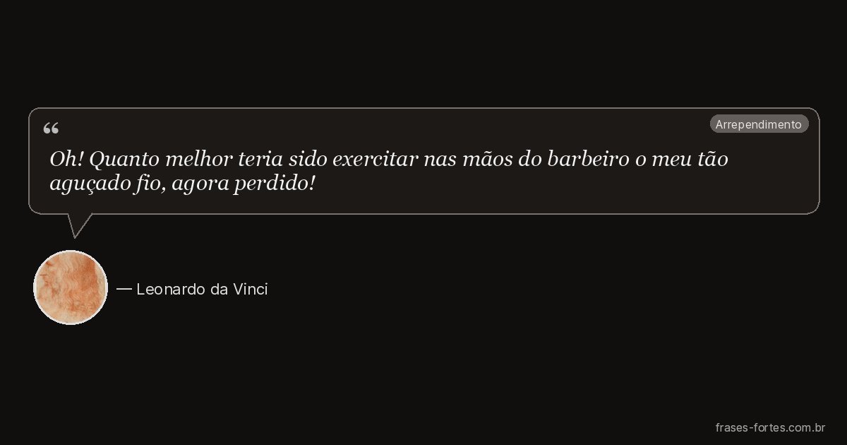Frase de Leonardo da Vinci