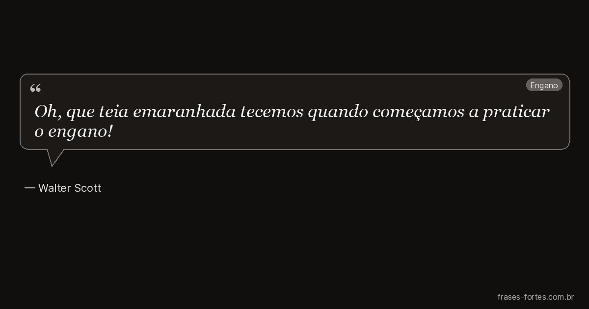 Frase de Walter Scott