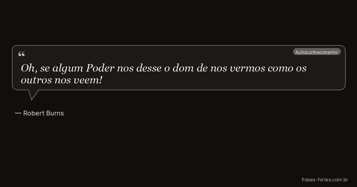 Frase de Robert Burns