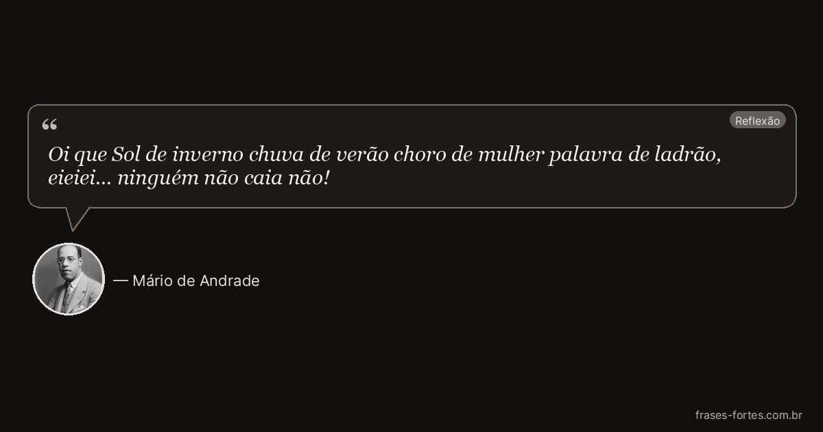 Frase de Mário de Andrade